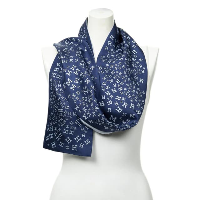 Hermès Maxi Twilly Slim Cut Blue Silk Scarf in Blue Silk from The Reluxe, photo 1 of 1