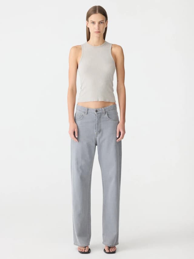 Bassike Textured Rib Tank, image 1 of 1 from bassike