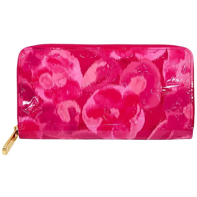 Louis Vuitton Wallet Monogram Ikat Flower Vernis Zippy Rose Indien Pink in Pink from The Reluxe, photo 1 of 1