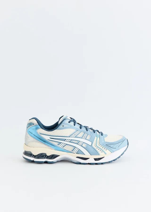 Asics Gel-Kayano 14 'Cream Raw Indigo' Sneakers in CREAM/RAW INDIGO, image 1 of 1 from Incu