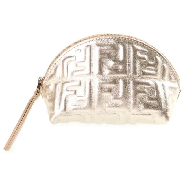 Fendi Zucca Baguette Pouch Case Gold Nappa Leather in Gold Nappa leather from The Reluxe, photo 1 of 1