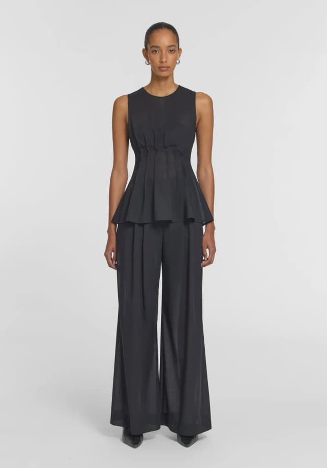 VIKTORIA & WOODS Laureate Wool Top in BLACK, image 1 of 1 from Viktoria & Woods
