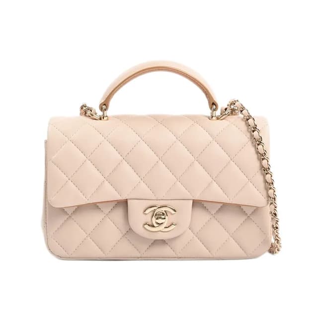 Chanel Handbag Top Handle Mini Flap Bag in Lambskin from The Reluxe, photo 1 of 1