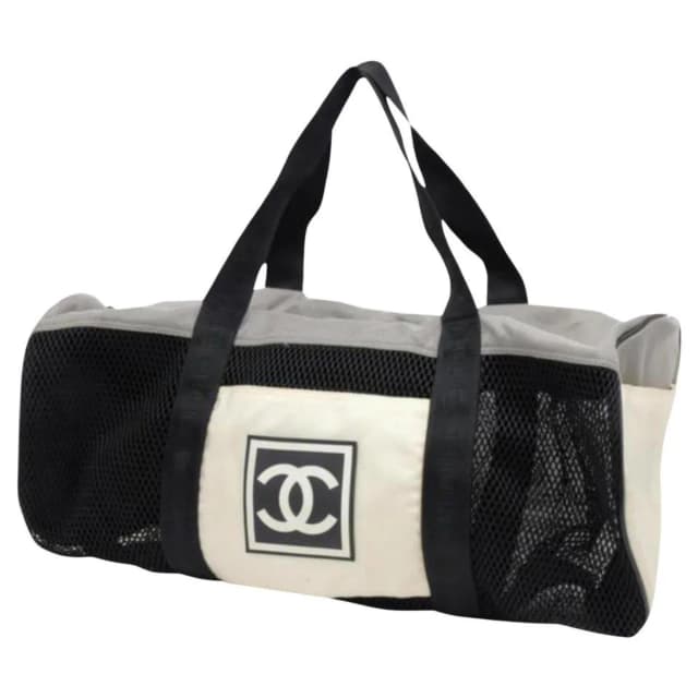 Chanel XL Mesh CC Logo Duffle Bag Boston Travel Gym in Canvas from Bagriculture, photo 1 of 1