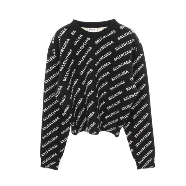 Balenciaga Knit Overall Logo Crew Neck Cotton Wool in Wool from The Reluxe, photo 1 of 1