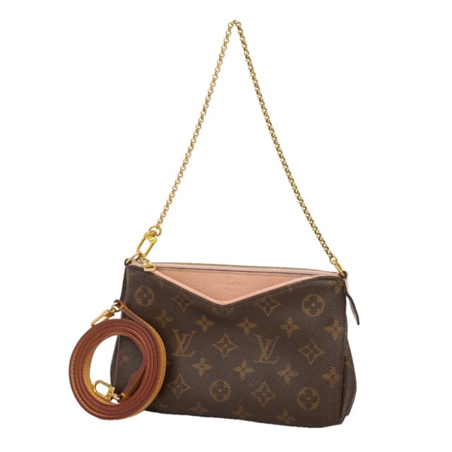 Louis Vuitton Handbag Monogram Pallas Clutch Rose Poudre 2-Way in Pink from The Reluxe, photo 1 of 1