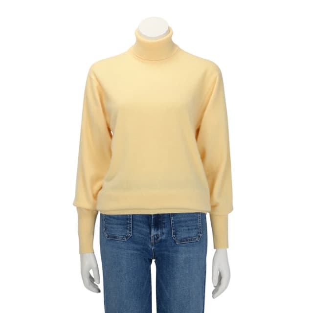 Gucci Turtle Neck Sweater S in Pastel Yellow Cashmere from Blue Spinach, photo 1 of 1