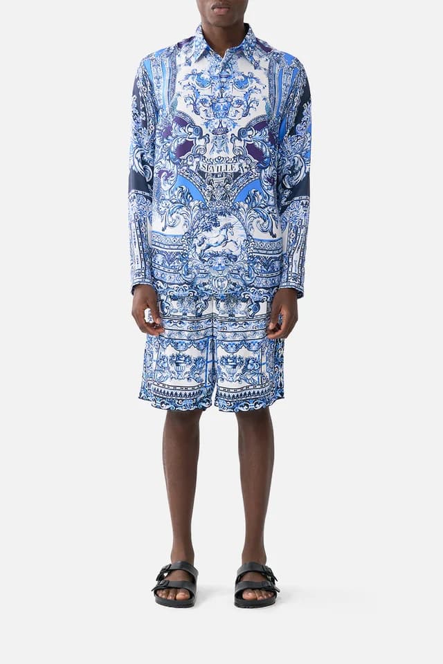 Camilla eBoutique LONG SLEEVE HIDDEN PLACKET SHIRT A TILED WONDERLAND, image 1 of 1 from CAMILLA