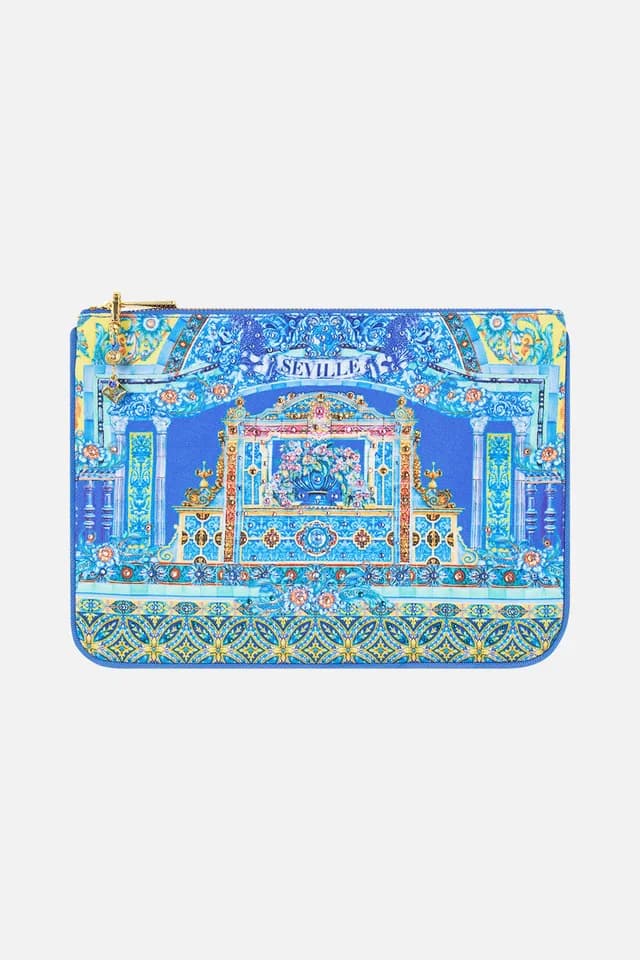 Camilla eBoutique SMALL CANVAS CLUTCH BENEATH THE ANDALUSIAN SUN, image 1 of 1 from CAMILLA