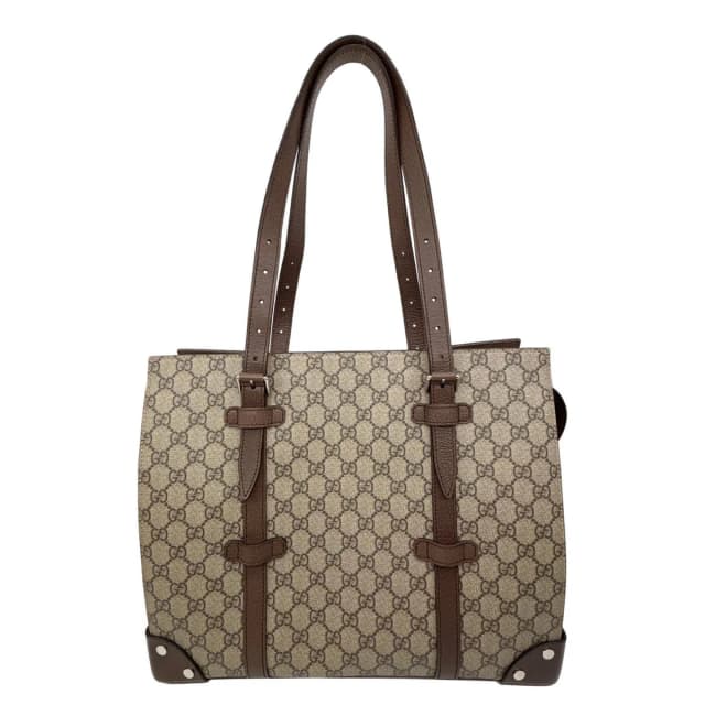 Gucci GG Supreme Canvas Tote Shoulder Bag Beige 626356 in Beige Canvas from Dallas Designer Handbags, photo 1 of 1