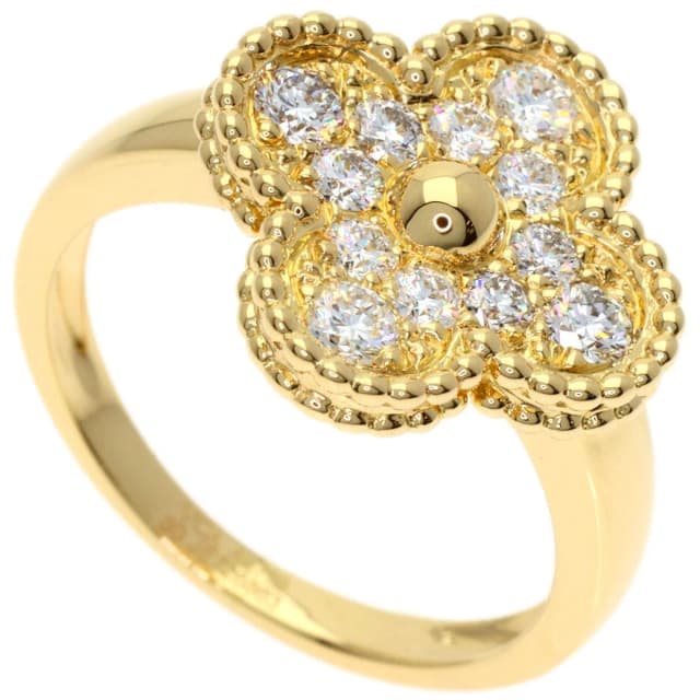 Van Cleef & Arpels Vintage Alhambra Diamond 50 Ring 18K Yellow Gold in Yellow from The Reluxe, photo 1 of 1