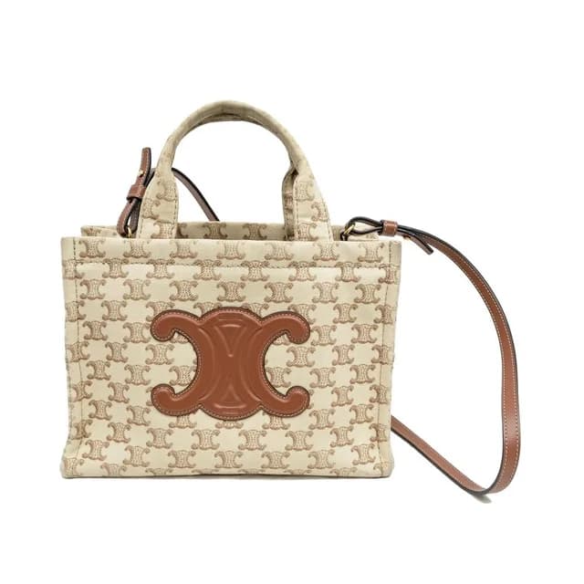 Celine Small Lucky Thai Handbag Shoulder Ivory Tan Gold in Brown from The Reluxe, photo 1 of 1