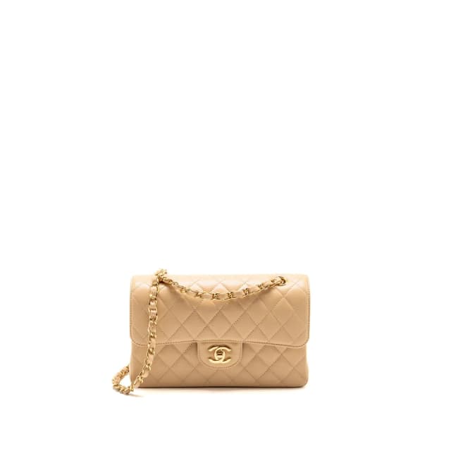 Chanel Small Classic Double Flap Bag Caviar Beige GHW (Microchip) in Beige Caviar leather from EMIER, photo 1 of 1