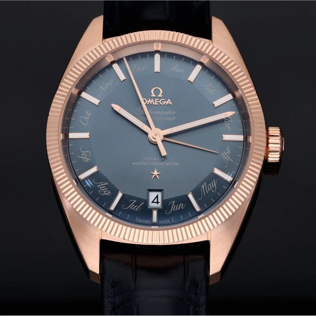 Omega Constellation Globemaster 130.53.41.22.03.001 41mm Rose Gold Watch in Pink Leather from H&T, photo 1 of 1