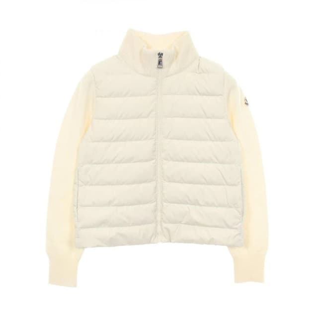 Moncler Down Jacket Knit Contrast Kids Ivory Wool in White Wool from The Reluxe, photo 1 of 1