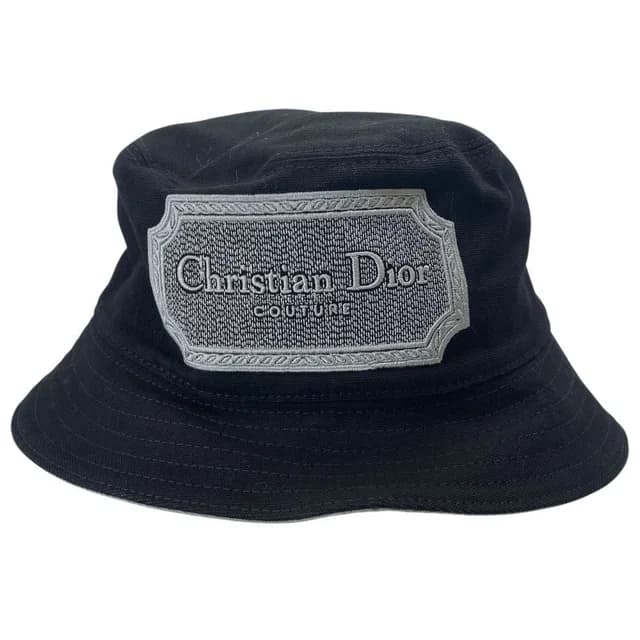 Dior Bucket Hat Bob Logo Black Cotton in Black from The Reluxe, photo 1 of 1
