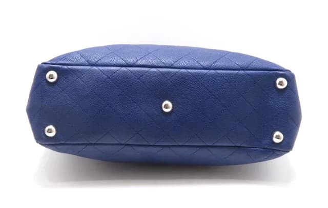 Chanel Quilted Tote Bag Caviar Leather Blue in Blue Caviar leather from The Reluxe, photo 1 of 1