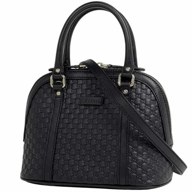 Gucci Micro Guccissima 2-Way Shoulder Bag Signature Leather Black in Black Leather from The Reluxe, photo 1 of 1