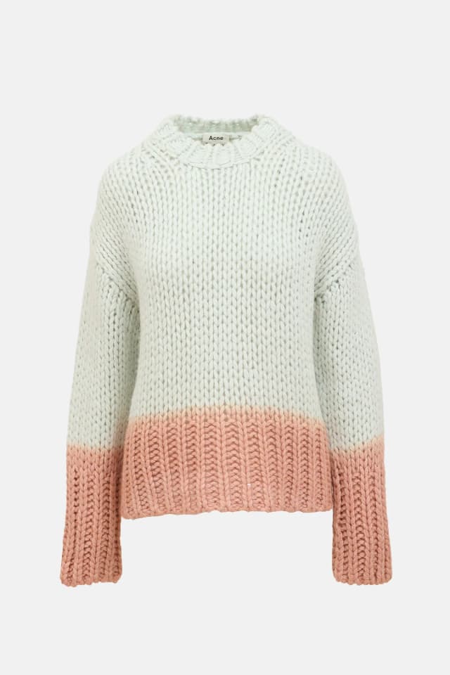 Acne Studios Chunky Knit Colour Block Sweater in Wool from VSP Consignment, photo 1 of 1