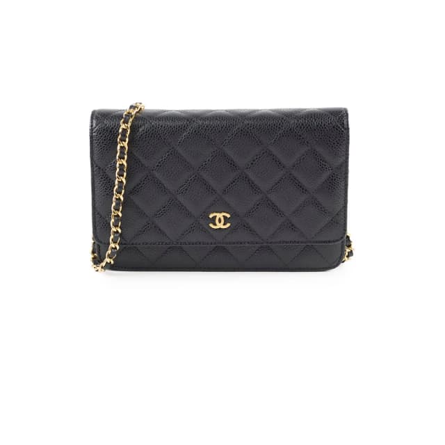 Chanel Caviar Wallet on Chain WOC Black in Black Caviar leather from The Purse Affair, photo 1 of 1