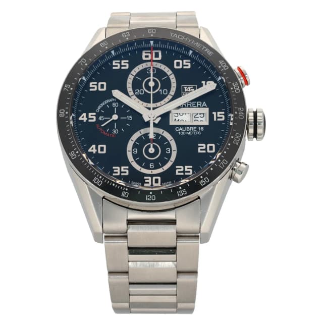 TAG Heuer Carrera CV2A1R 43mm Stainless Steel Watch from H&T, photo 1 of 1