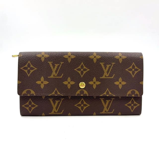 Louis Vuitton Portefeuille Credit Monogram Leather Brown Wallet Gold in Brown Leather from The Reluxe, photo 1 of 1