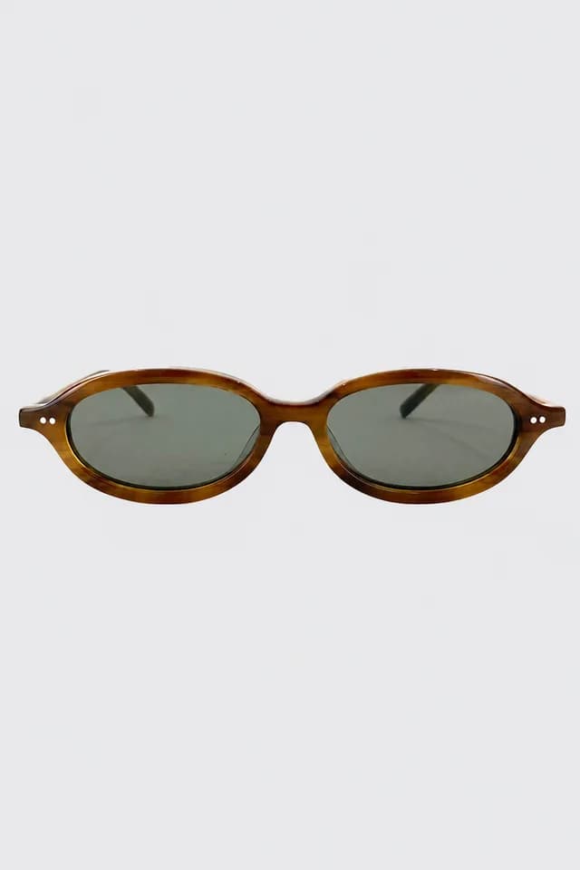 St Agni 90s Slim Oval Sunglasses - Tortoiseshell, image 1 of 1 from St. Agni