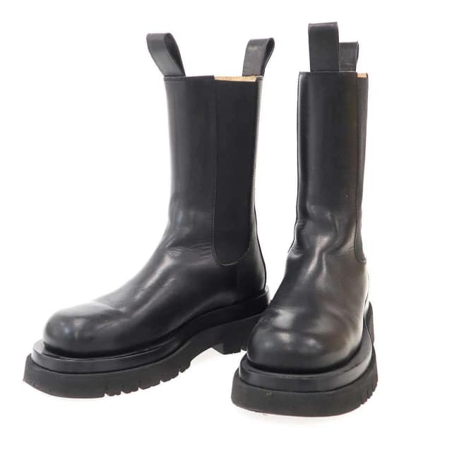 Bottega Veneta Lug Boots Long Black in Black from The Reluxe, photo 1 of 1