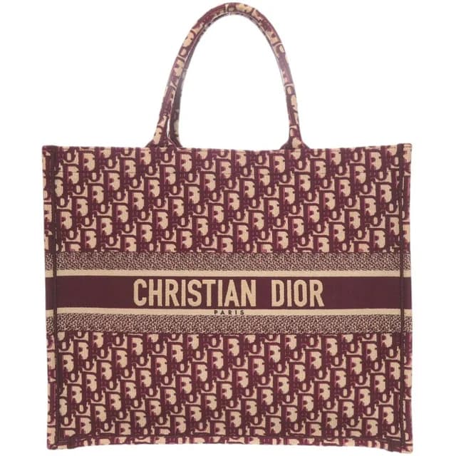Dior Book Tote Bag Large Oblique Canvas Bordeaux in Burgundy Canvas from The Reluxe, photo 1 of 1