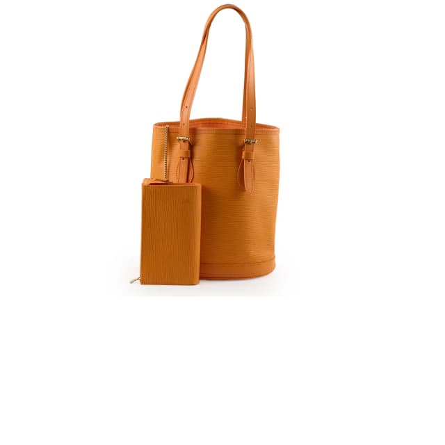 Louis Vuitton Epi Petit Bucket PM Shoulder Bag Orange in Orange Leather from The Purse Affair, photo 1 of 1