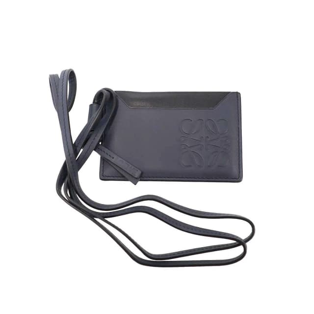 Loewe Strap Leather Card Case Navy in Navy Leather from The Reluxe, photo 1 of 1