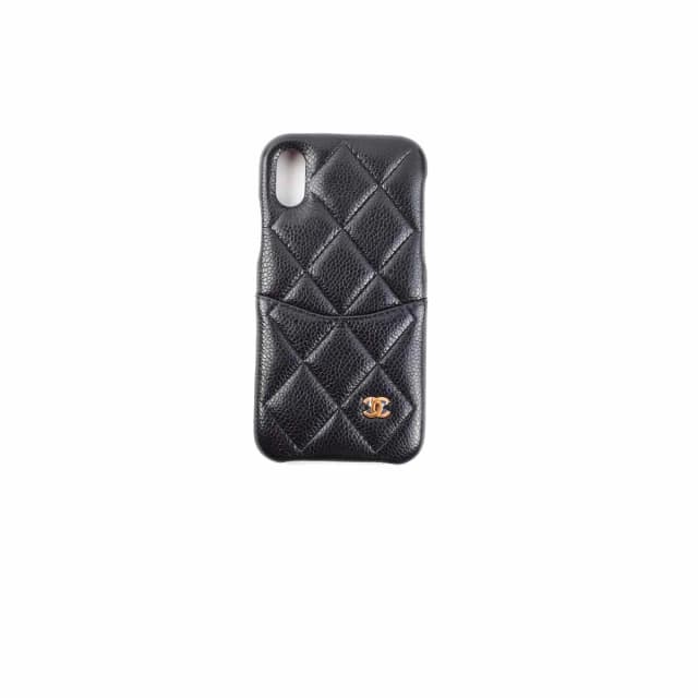 Chanel IPhone X Case Quilted Caviar Black in Black Caviar leather from The Purse Affair, photo 1 of 1