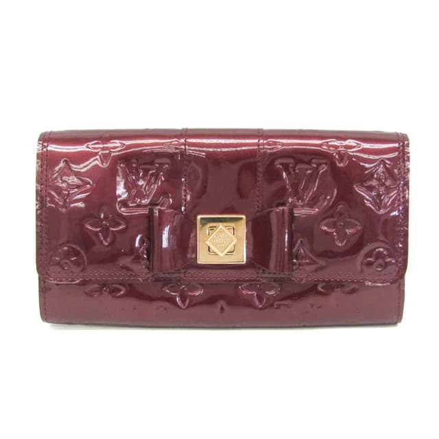 Louis Vuitton Sarah Ribbon Wallet M91497 Women's Monogram Vernis Long Wallet (bi-fold) Rouge Fauviste in Rouge fauviste Monogram Vernis from Elady, photo 1 of 1