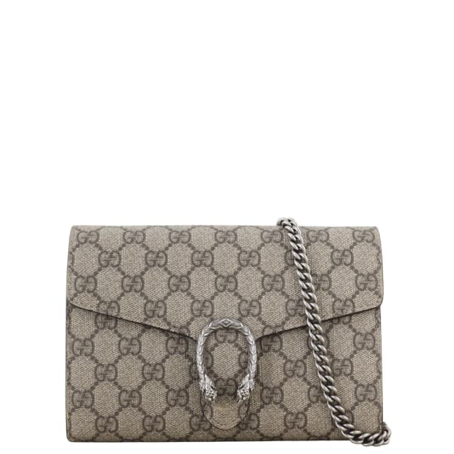 Gucci Dionysus GG Supreme Chain Wallet in Coated canvas from Luxe.It.Fwd, photo 1 of 1