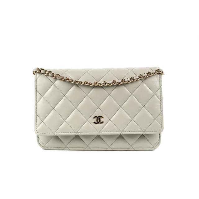 Chanel Wallet on Chain WOC Lambskin Grey (Microchipped) in Grey Lambskin from The Purse Affair, photo 1 of 1