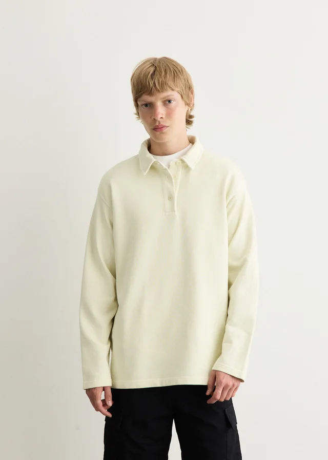 A.P.C. Manches Longues Polo in IAL WASHED INDIGO, image 1 of 1 from Incu