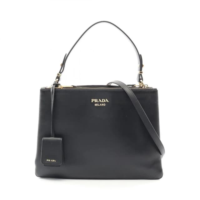Prada Tote New Cal Black Leather 2-Way Shoulder Bag in Black Leather from The Reluxe, photo 1 of 1