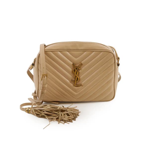 Saint Laurent Camera Lou Beige Crossbody in Beige Leather from The Purse Affair, photo 1 of 1