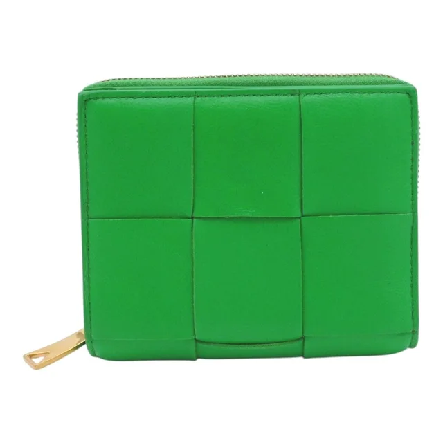 Bottega Veneta Cassette Intrecciato Bi-Fold Zip Wallet in Woven leather from Clotheshorse Anonymous, photo 1 of 1