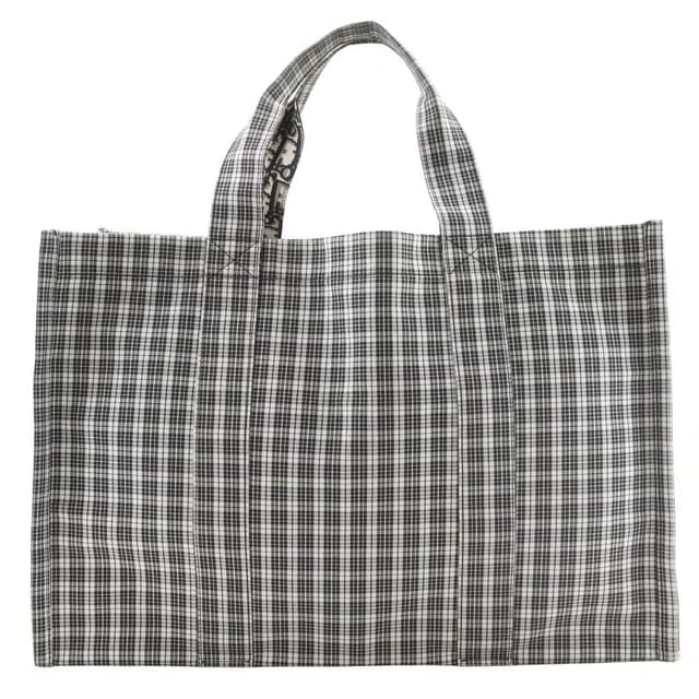 Dior Tote Bag Check Cotton Black White in Black from The Reluxe, photo 1 of 1