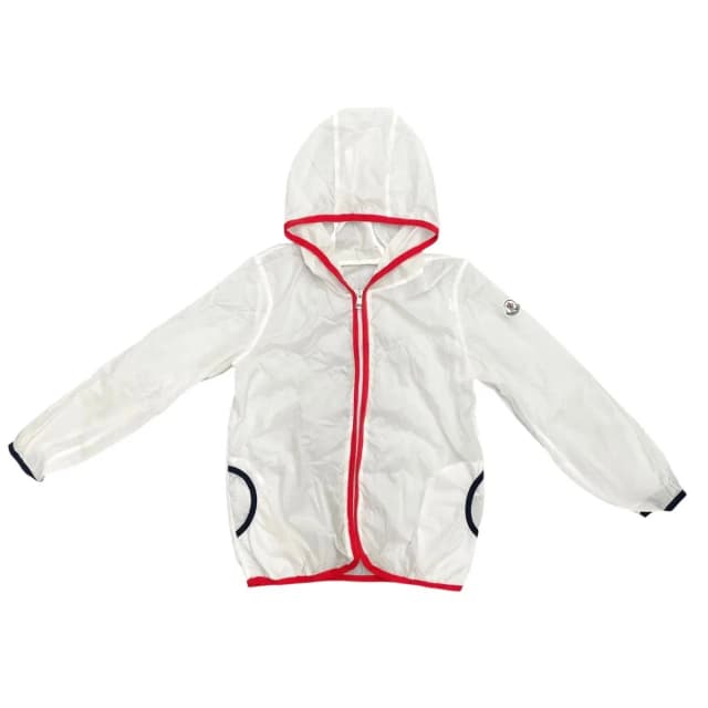 Moncler Jumper Nylon White Sweater in White Nylon from The Reluxe, photo 1 of 1