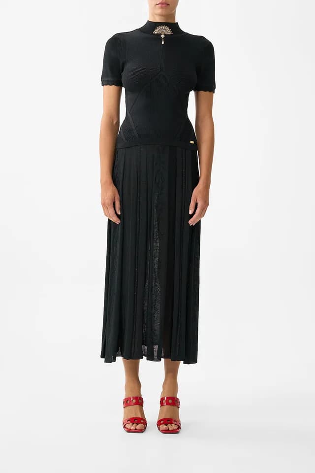 Camilla eBoutique MOCK NECK KNIT TOP FLAMENCO FOLKLORE, image 1 of 1 from CAMILLA