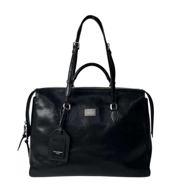 D&G Vittoria Calfskin 2-Way Tote Bag Black in Black Calfskin from The Reluxe, photo 1 of 1