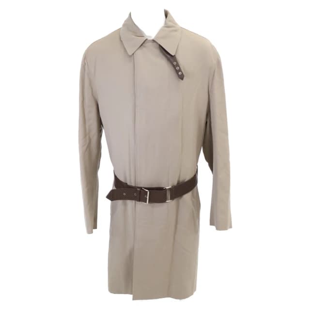 Hermès Leather with Belt Trench 50 in Wool from The Reluxe, photo 1 of 1