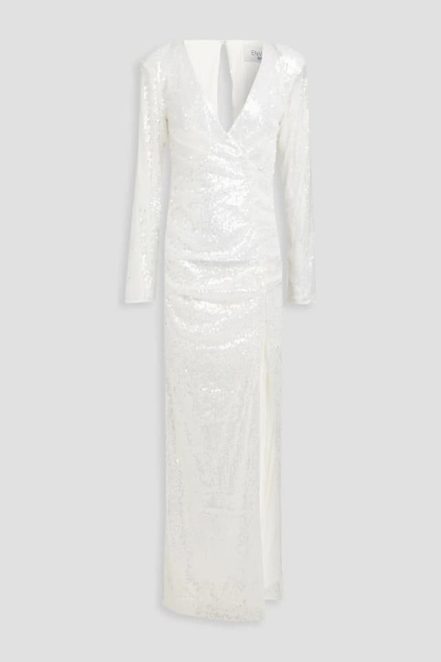 Envelope1976 Stardust Sequined Tulle Gown in White, image 1 of 1 from THE OUTNET