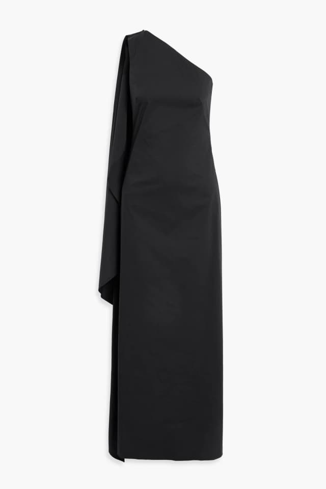 Simon Miller Dune One-Shoulder Draped Cotton-Blend Poplin Maxi Dress, image 1 of 1 from THE OUTNET