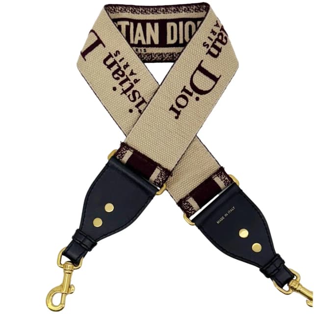 Dior Embroidered Canvas Shoulder Strap Burgundy in Burgundy Canvas from Dallas Designer Handbags, photo 1 of 1