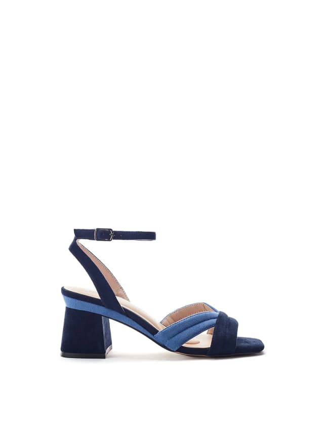 Moda In Pelle Madelia Block Heel Sandals Navy in NAVY, image 1 of 1 from Fenwick