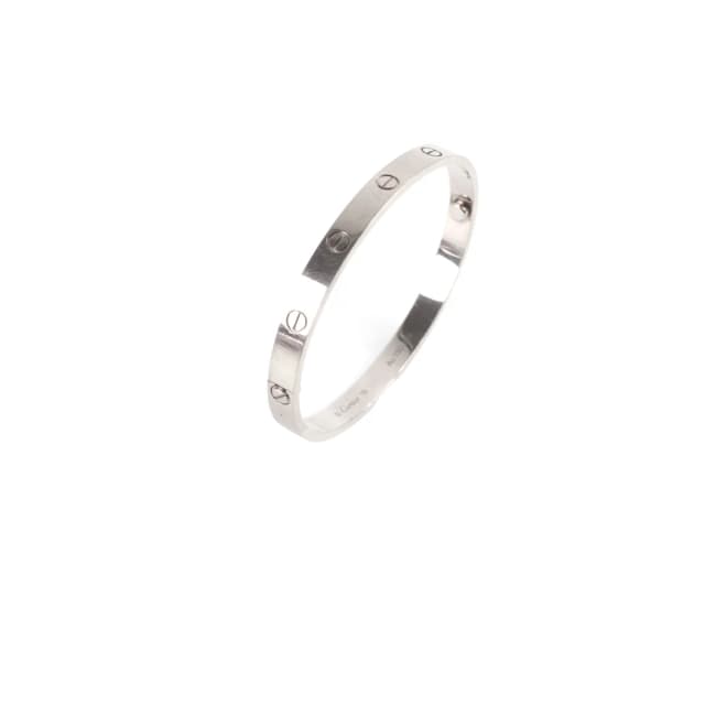 Cartier Love Bracelet Classic Model White Gold Size 19 in White from The Purse Affair, photo 1 of 1