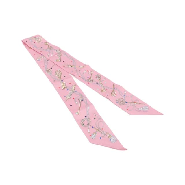 Hermès les Cles a Pois Twilly Scarf in Silk from The Reluxe, photo 1 of 1